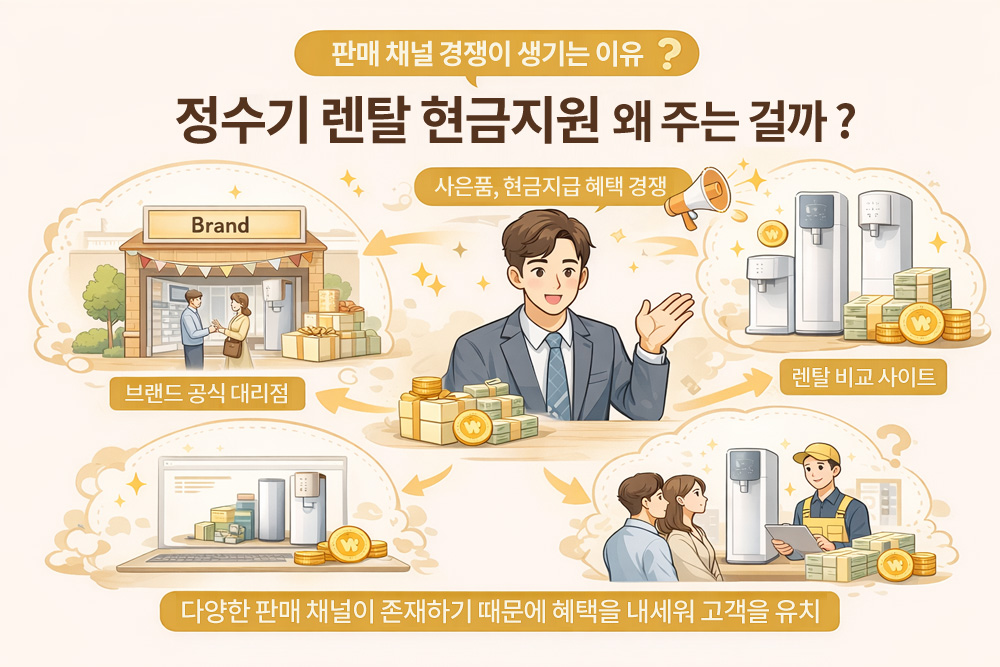 정수기 렌탈 판매 채널 구조
